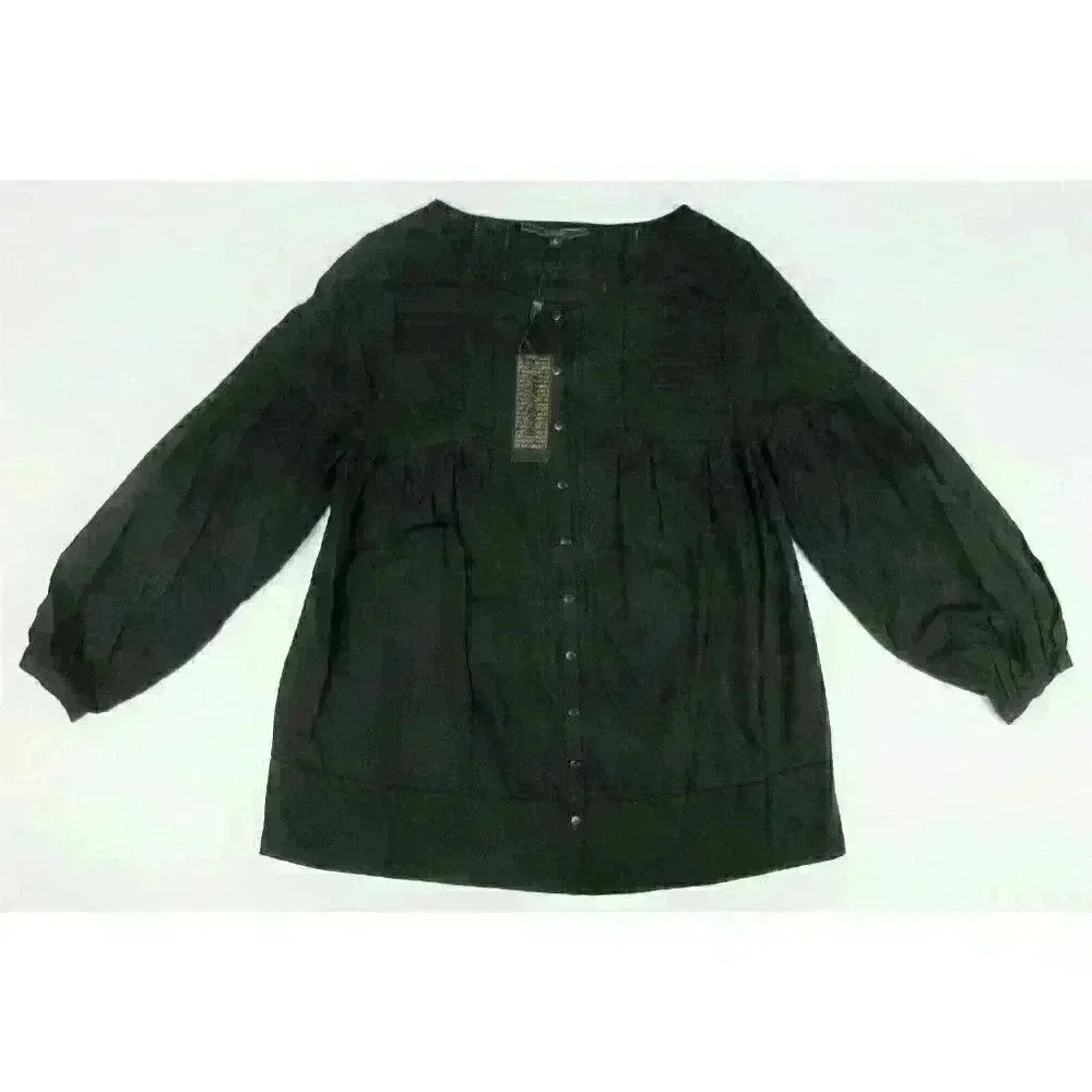 NWT $140 Max Sport Womens S Button-Front Top
